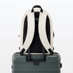 Clearance Muji Sac à dos étanche en coton Blanc Brut