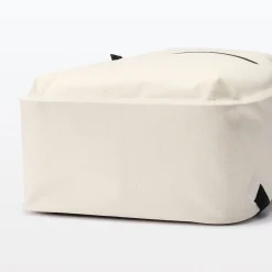 Clearance Muji Sac à dos étanche en coton Blanc Brut