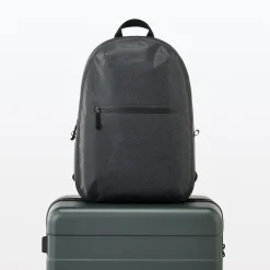 New Muji Sac à dos étanche en polyester recyclé Gris Foncé