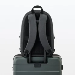 New Muji Sac à dos étanche en polyester recyclé Gris Foncé