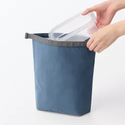 Hot Muji Sac à lunch isotherme à fermeture à enroulement - Grand format - Bleu fumé