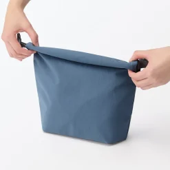 Hot Muji Sac à lunch isotherme à fermeture à enroulement - Grand format - Bleu fumé