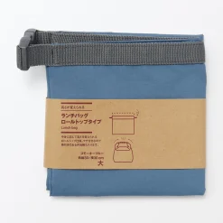 Hot Muji Sac à lunch isotherme à fermeture à enroulement - Grand format - Bleu fumé