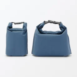 Hot Muji Sac à lunch isotherme à fermeture à enroulement - Grand format - Bleu fumé