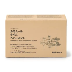 Discount Muji Sachets de thé Camomille, Thym et Menthe poivrée 22x1,5g