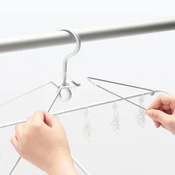 New Muji Séchoir rectangulaire pliable en aluminium ‐ 26 pinces