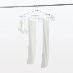 New Muji Séchoir rectangulaire pliable en aluminium ‐ 26 pinces