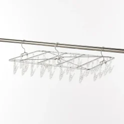 New Muji Séchoir rectangulaire pliable en aluminium ‐ 26 pinces