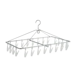 New Muji Séchoir rectangulaire pliable en aluminium ‐ 26 pinces