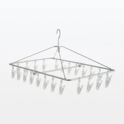 New Muji Séchoir rectangulaire pliable en aluminium ‐ 26 pinces