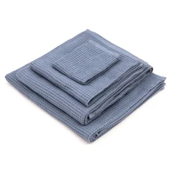 Outlet Muji Serviette gaufrée pour les mains en velours de coton bio