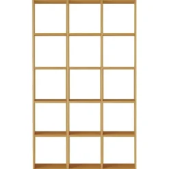 Outlet Muji Set de 3 étagères étroites en chêne ‐ 3x5 niveaux (Dont Eco‐part. 5,30€)