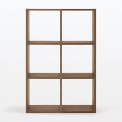 Hot Muji Set de 2 étagères étroites en noyer  ‐ 2x3 niveaux (Dont Eco‐part. 2,80 €)