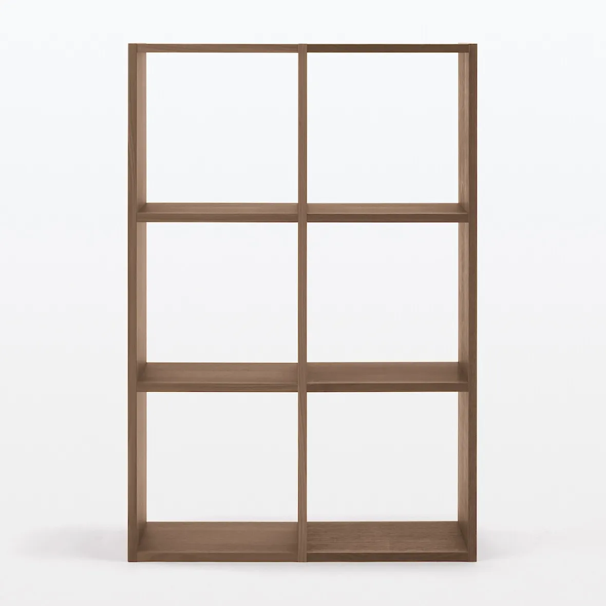 Hot Muji Set de 2 étagères étroites en noyer  ‐ 2x3 niveaux (Dont Eco‐part. 2,80 €)