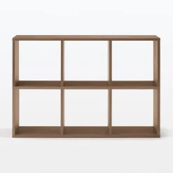 Hot Muji Set de 2 étagères étroites en noyer  ‐ 2x3 niveaux (Dont Eco‐part. 2,80 €)