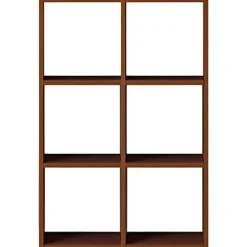 Hot Muji Set de 2 étagères étroites en noyer  ‐ 2x3 niveaux (Dont Eco‐part. 2,80 €)