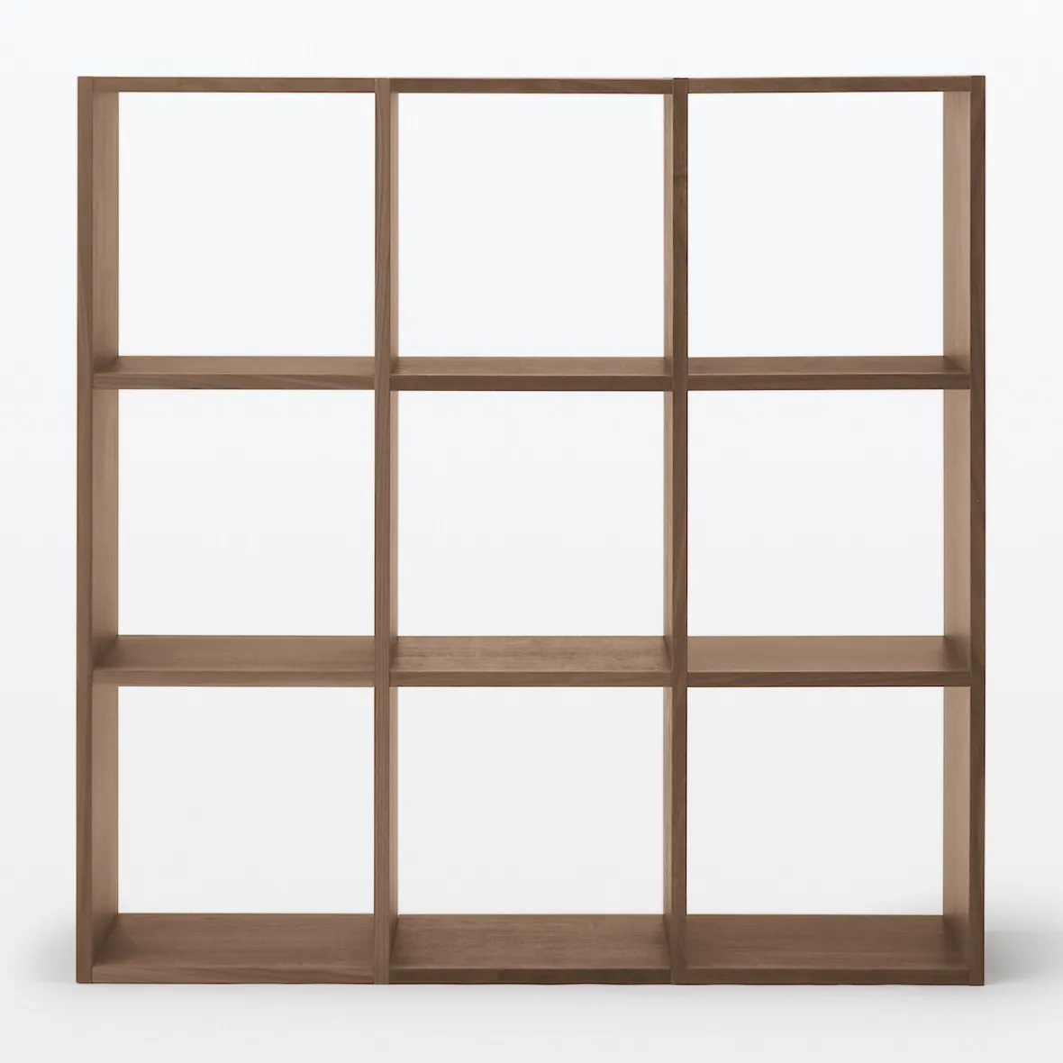 Outlet Muji Set de 3 étagères étroites en noyer ‐ 3x3 niveaux(Dont Eco‐part. 3,80 €)