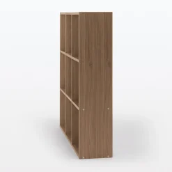 Outlet Muji Set de 3 étagères étroites en noyer ‐ 3x3 niveaux(Dont Eco‐part. 3,80 €)