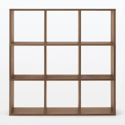 Outlet Muji Set de 3 étagères étroites en noyer ‐ 3x3 niveaux(Dont Eco‐part. 3,80 €)