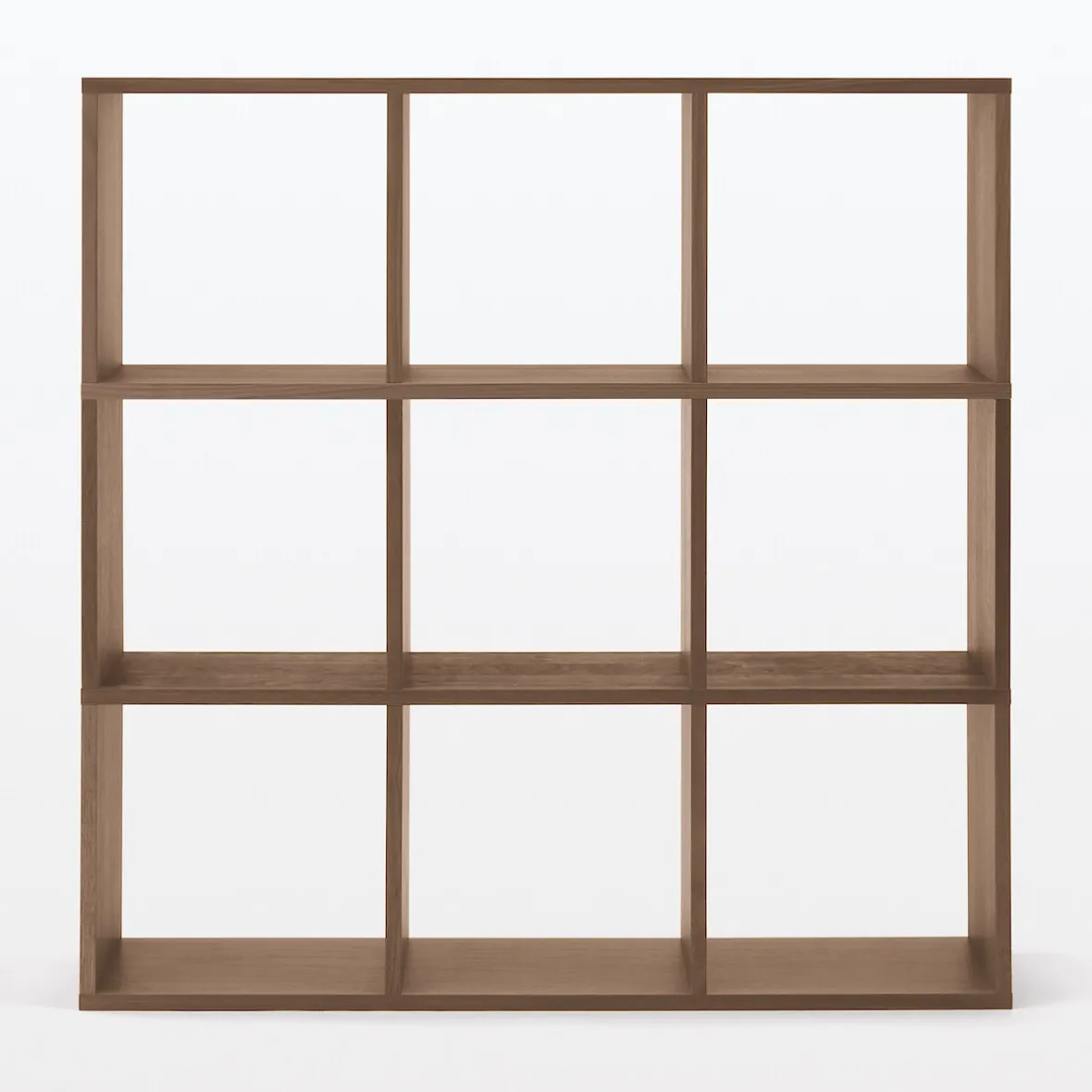 Outlet Muji Set de 3 étagères étroites en noyer ‐ 3x3 niveaux(Dont Eco‐part. 3,80 €)