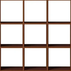 Outlet Muji Set de 3 étagères étroites en noyer ‐ 3x3 niveaux(Dont Eco‐part. 3,80 €)