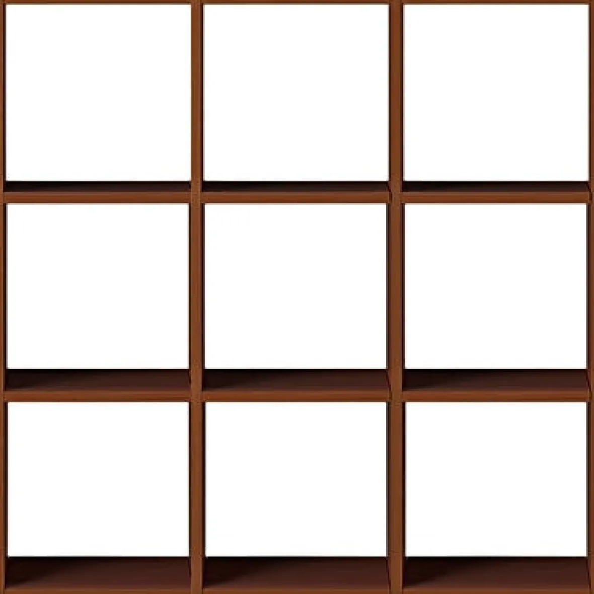 Outlet Muji Set de 3 étagères étroites en noyer ‐ 3x3 niveaux(Dont Eco‐part. 3,80 €)