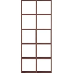 Discount Muji Set de 2 étagères étroites en noyer ‐ 2x5 niveaux (Dont Eco‐part. 5,30 €)