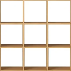 Hot Muji Set de 3 étagères étroites en chêne ‐ 3x3 niveaux (Dont Eco‐part. 3,90 €)