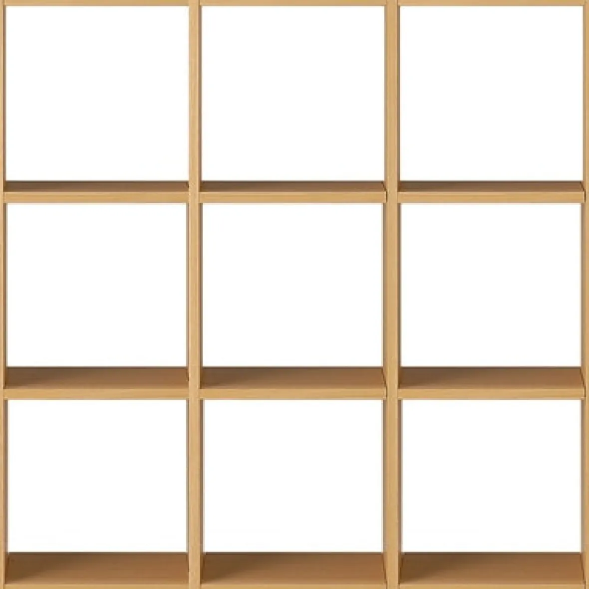 Hot Muji Set de 3 étagères étroites en chêne ‐ 3x3 niveaux (Dont Eco‐part. 3,90 €)