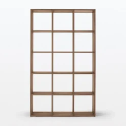 Discount Muji Set de 3 étagères étroites en noyer ‐3x5 niveaux (Dont Eco‐part. 5,30 €)
