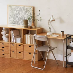 Best Muji Set de 2 étagères étroites en chêne ‐ 2x3 niveaux (Dont Eco‐part. 2,80 €)