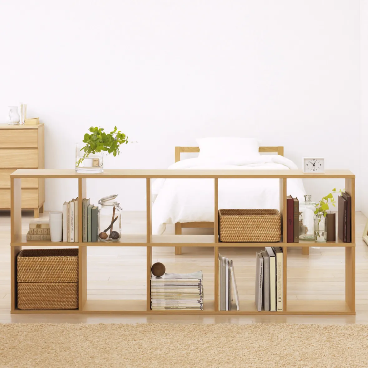 Online Muji Set de 2 étagères étroites en chêne ‐ 2x5 niveaux (Dont Eco‐part. 5,30 €)