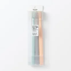 Clearance Muji Set de brosses à dents polypropylène 4 couleurs à poils fins