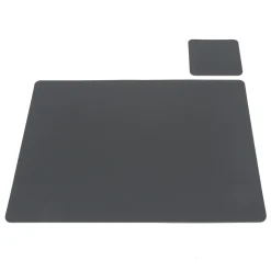 Clearance Muji Set de table en cuir recyclé - rectangulaire, Graphite