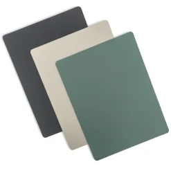 Clearance Muji Set de table en cuir recyclé - rectangulaire, Graphite