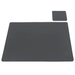 Clearance Muji Set de table en cuir recyclé - rectangulaire, Graphite