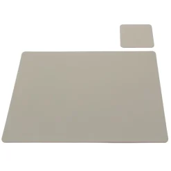 Hot Muji Set de table en cuir recyclé - rectangulaire, Gris Cendré