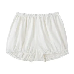Hot Muji Short ballon en double gaze à pois dobby pour femme