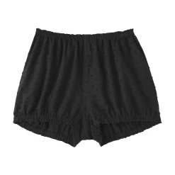 Hot Muji Short ballon en double gaze à pois dobby pour femme