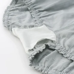 Hot Muji Short ballon en double gaze à pois dobby pour femme