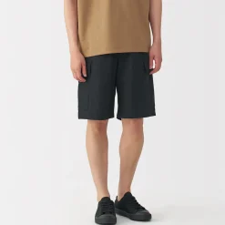 Online Muji Short cargo en mélange de coton délavé pour homme