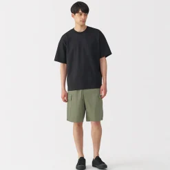 Online Muji Short cargo en mélange de coton délavé pour homme