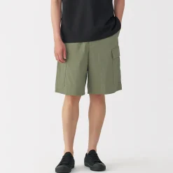 Online Muji Short cargo en mélange de coton délavé pour homme