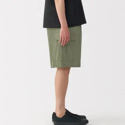Online Muji Short cargo en mélange de coton délavé pour homme