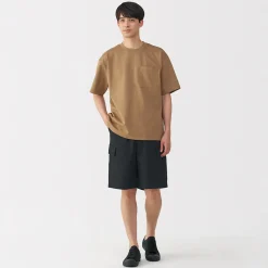 Online Muji Short cargo en mélange de coton délavé pour homme