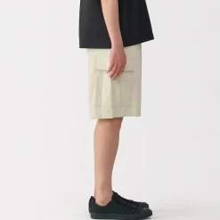 Online Muji Short cargo en mélange de coton délavé pour homme