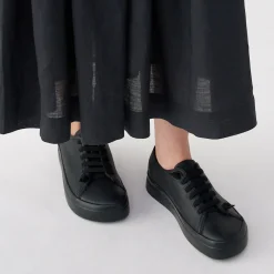 Outlet Muji Sneakers basses en cuir pour femme