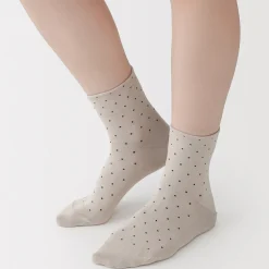 Best Muji Soquettes à pois et à bordures confortables pour femme