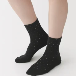 Best Muji Soquettes à pois et à bordures confortables pour femme