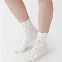 Best Muji Soquettes à pois et à bordures confortables pour femme